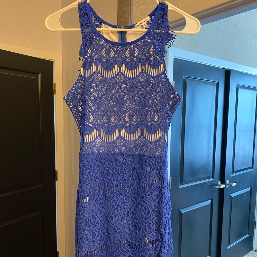 Royal blue mini dress